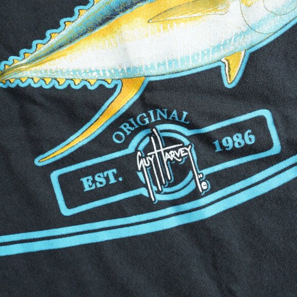Guy Harvey Short Sleeve Fish Graphic T-Shirt Crewneck Boating Black Mens Size XL - Picture 11 of 15